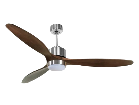 Ventilateur de plafond Keravel, modèle signature blanc, trois pales sculptées